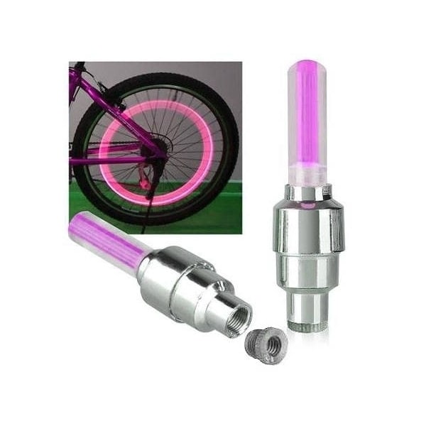 2-pack valoisa polkupyörän/mopon/pyörän venttiili Pink