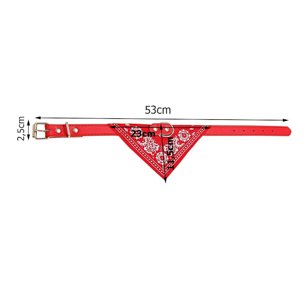 Hundehalsbånd med Bandana/tørklæde L (35-44CM) Vælg farve Blue