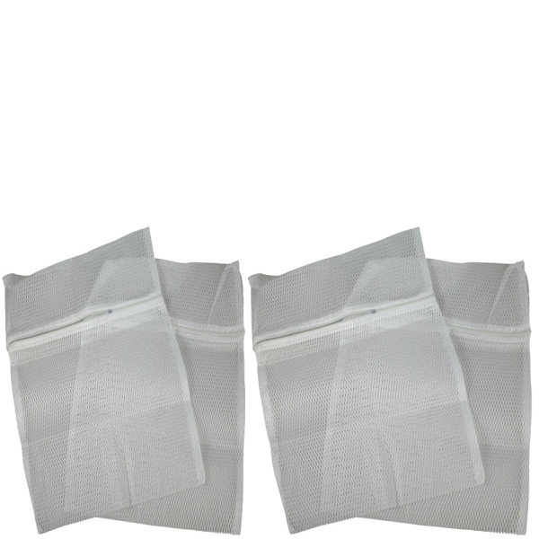 2st / 2-Pack Tvättpåsar för underkläder 40x30cm Vit