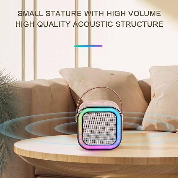 Bärbar Bluetooth Karaoke-högtalare med 1 trådlös mikrofon Blue