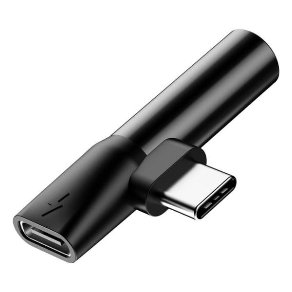 Baseus Adapter USB-C til 3,5 mm og lading Black