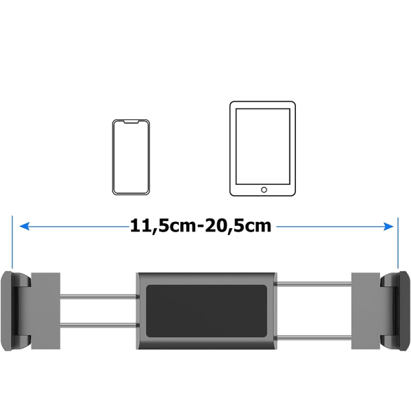 Bilhållare för iPad / Mobil i baksätet Svart