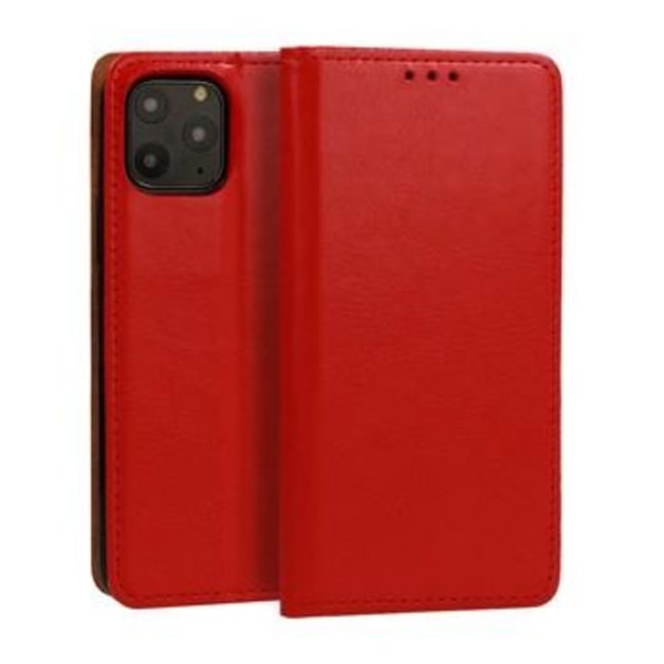 Smart Plånboksfodral Samsung S20, Italienskt Läder Röd