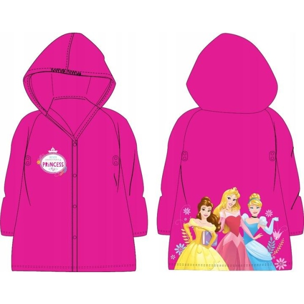 Regnjakke til børn - Disney Princess - Vandtæt Pink 104