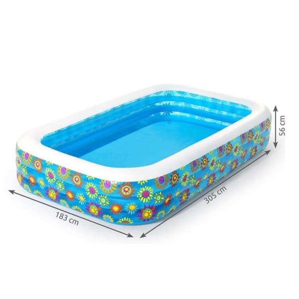 Oppustelig pool - 1161L - Bestway - 305cm/183cm/56cm Blue