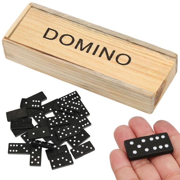 Domino i tre i boks 28 stk Black