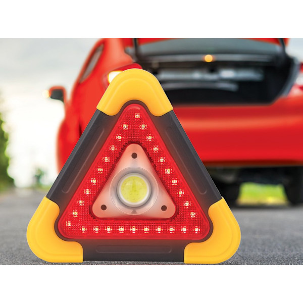 3-i-1 Varningstriangel-Kraftfull Ficklampa Och Powerbank Multicolor