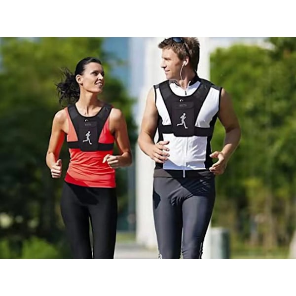 Löparväst / Joggingväst med mobilficka Svart