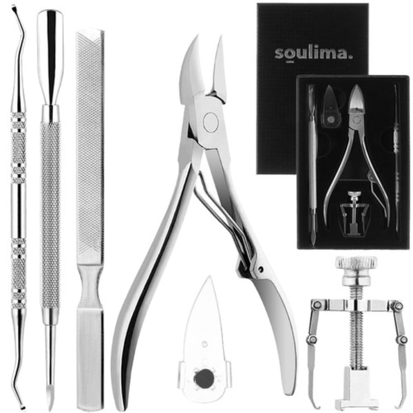 Kit mot Inåtväxande tånaglar, tånagelkorrigering Silver