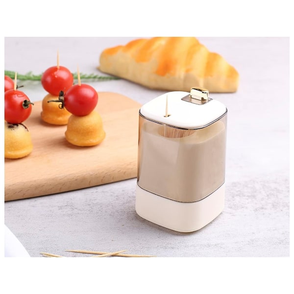 Automatisk Tandpetare Dispenser Vit