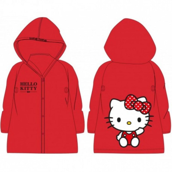 Regnjakke til barn - Hello Kitty - Vanntett Red 128