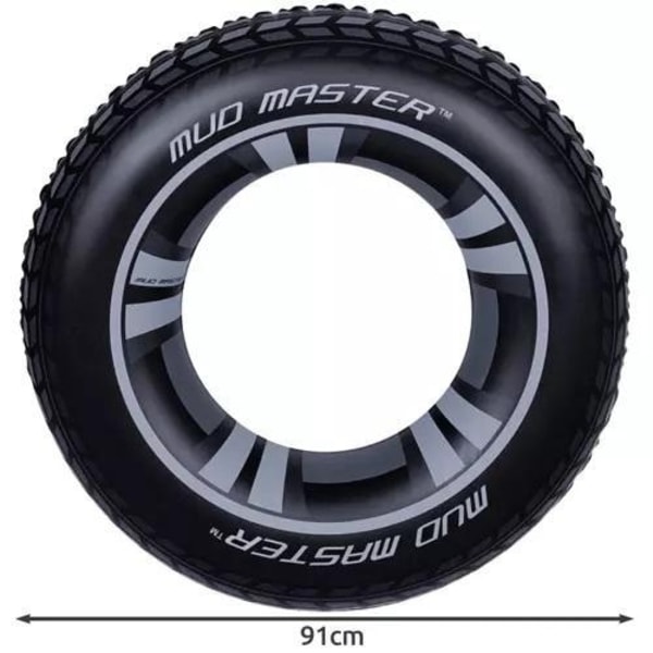 Badring Large - 91cm - Bestway - Bildäck Svart