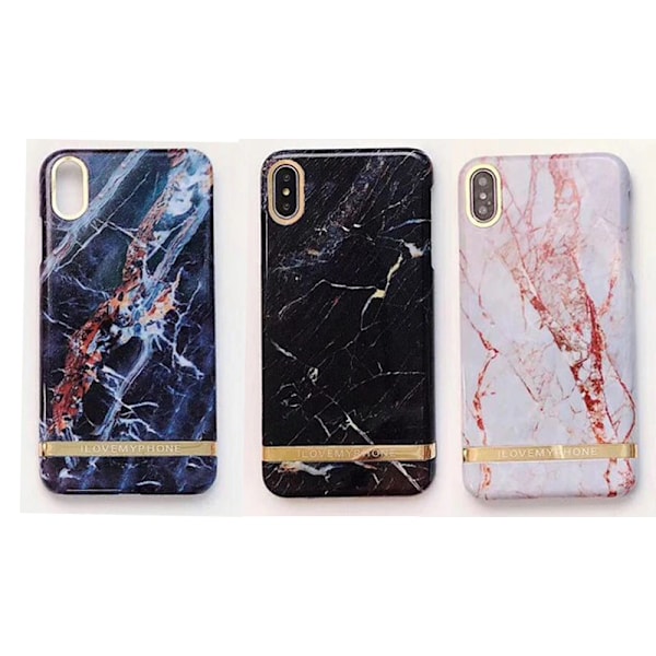 I.L.M.P. iPhone Xs MAX Skal Marmor Blå