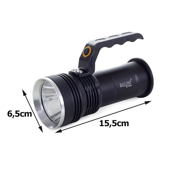 Militær lommelygte - Søgelygte - CREE XP-E LED - Luftfartøj Aluminium Black