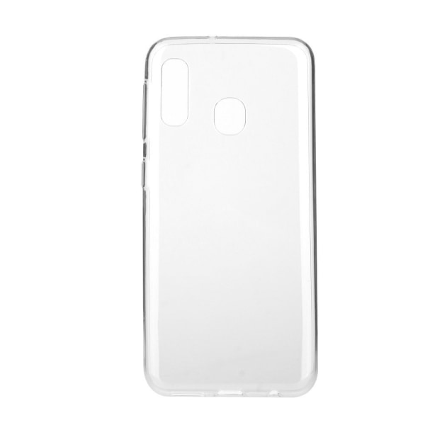 Cover Samsung A20e i gennemsigtigt gummi, Transparent