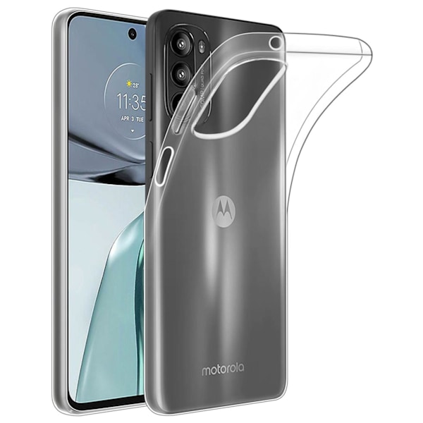 Skal Moto G62 5G i genomskinligt gummi. Transparent