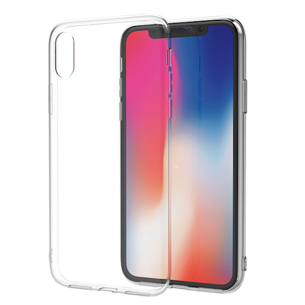iPhone X/Xs Skal i gennemsigtigt gummi Transparent