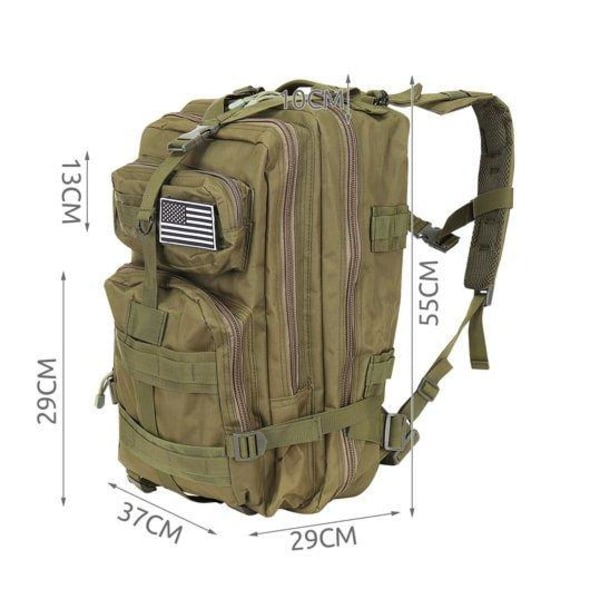 MILITÄR RYGGSÄCK XL - 35L Grön one size