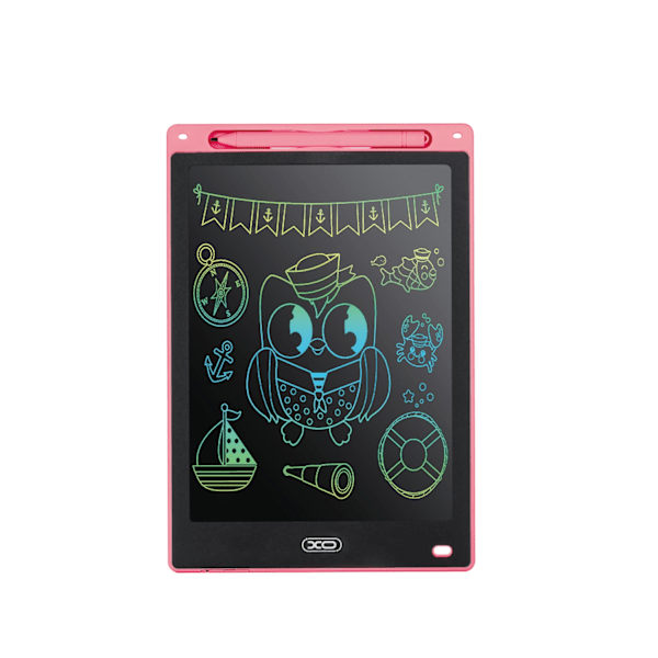 Digitalt tegnebrett for barn - Praktisk LCD, 10" nettbrett med penn Pink