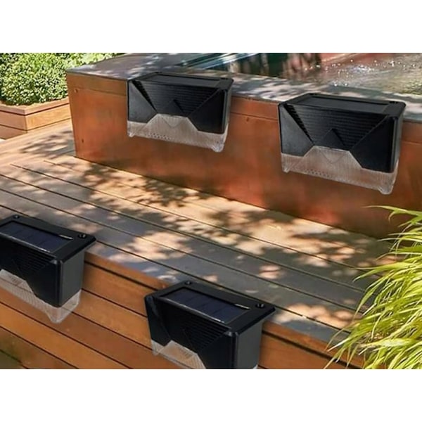 4-pack Solcellsdrivna LED-lampor Svart
