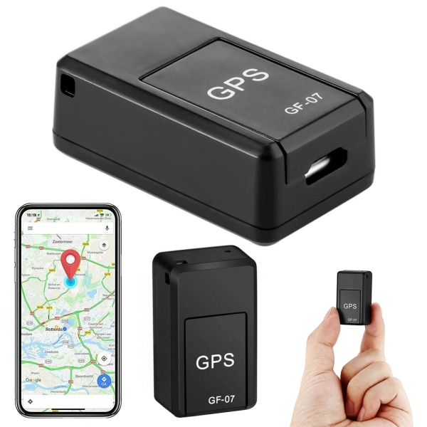 Magnetisk mini GPS-sender til SIM-kort med lydoptagelse Black