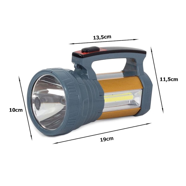 Ladattava taskulamppu - Hakuvalo - CREE XM-L L2 LED - Aurinkoken Grey