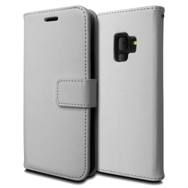 Plånboksfodral Samsung S9, 3 kort/ID, Vit Vit