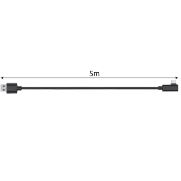 Izoxis USB-A 2.0 till USB-C Kabel – Extra Lång & Supersmidig 5m Svart