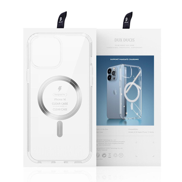 Dux Ducis MagSafe skal iPhone 14  Plus för trådlös laddning Transparent