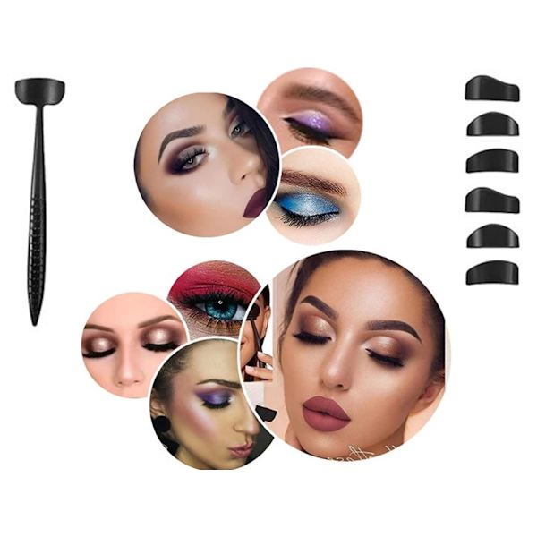 Silikonmallar för ögon make-up Svart