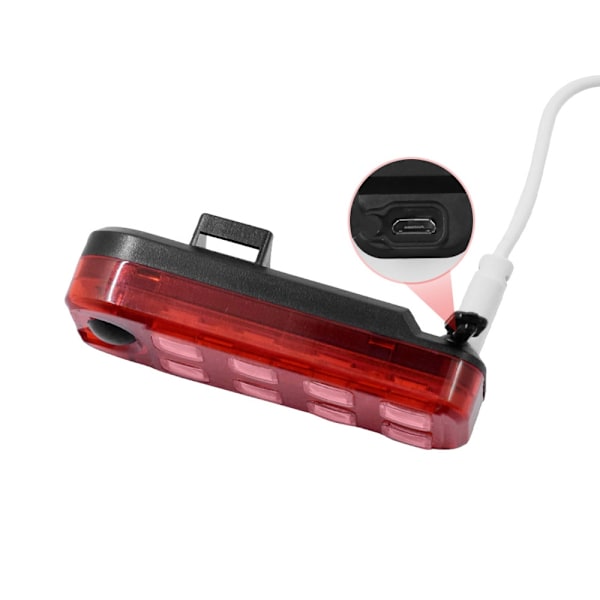 USB-Uppladdningsbar Cykelljus i LED Svart