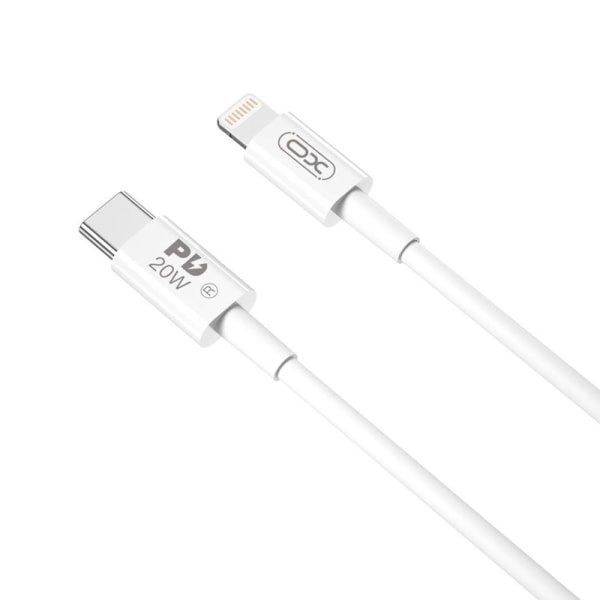 XO Laddkabel - PD 20w - USB-C / iPhone - 2m -  Hög kvalitet Vit