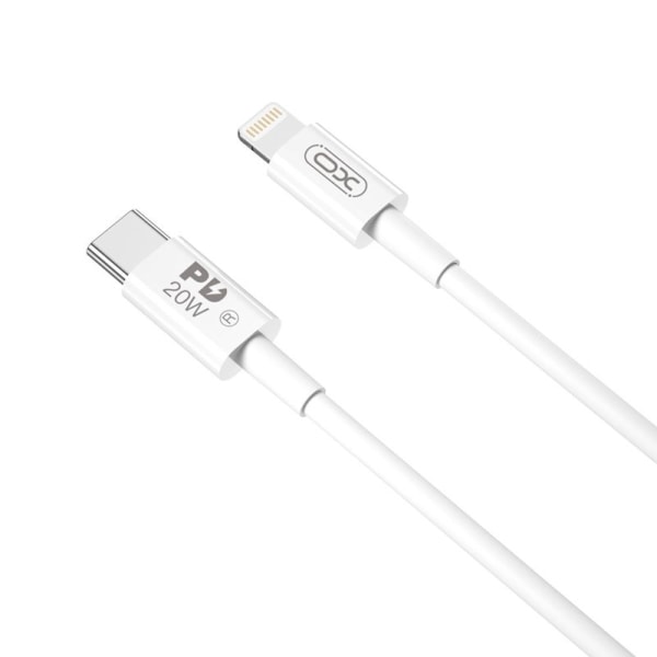 XO Ladekabel - PD 20w - USB-C / iPhone - 2m - Høy kvalitet White