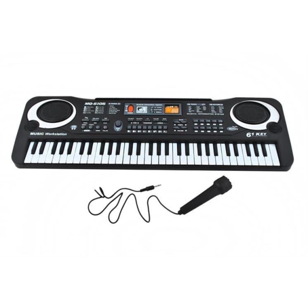 Elektronisk orgel - 61 tangenter med mikrofon Svart