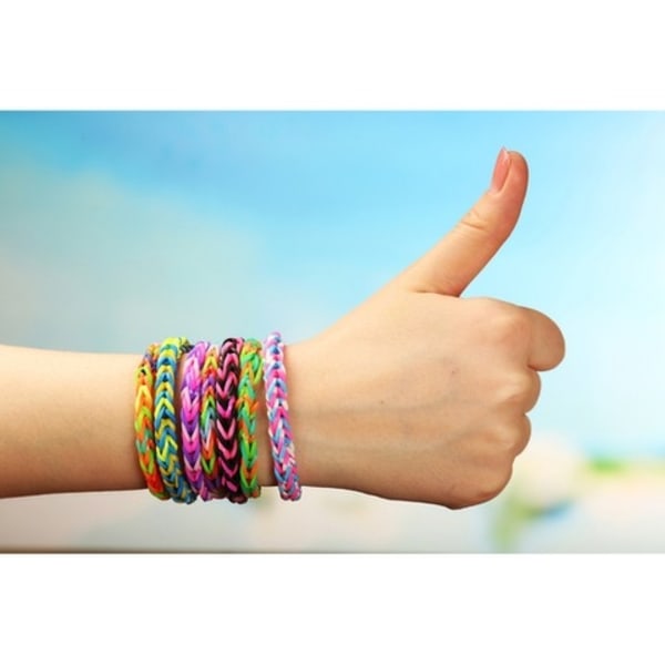 Loom Bands Kit - 600 stk i forskjellige farger og flere tilbehør MultiColor Björn