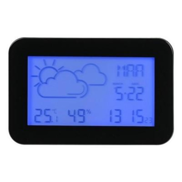 Vejrstation - Temperatur, luftfugtighed, tid og dato White