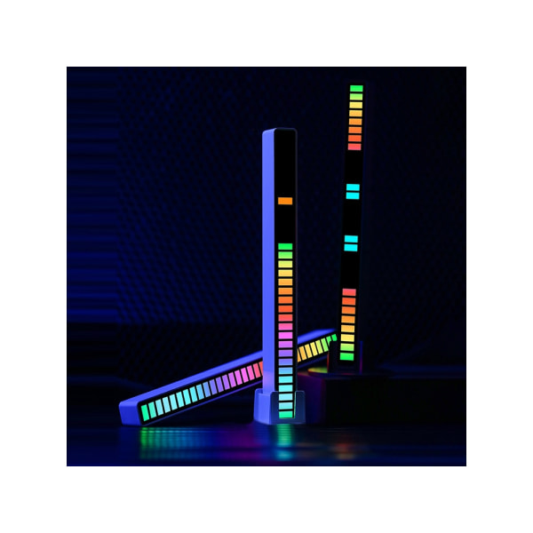 USB LED lampe med reaktion på lyd - Multicolor neon RGB LED Multicolor