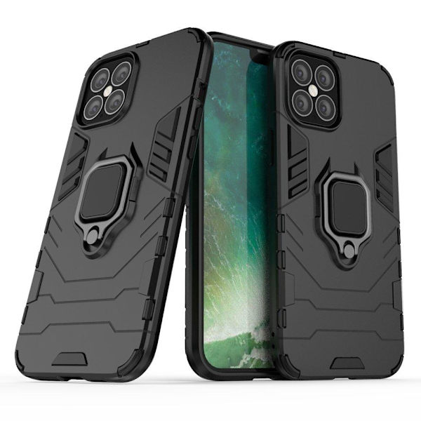 Hybrid Armor Ring Skal, iPhone 12 Pro Max, Extra tåligt skal Svart