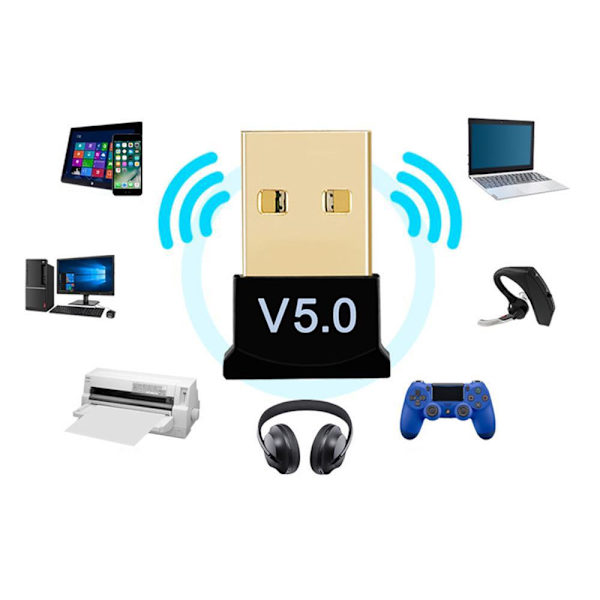 Bluetooth 5.0 Adapter USB Svart