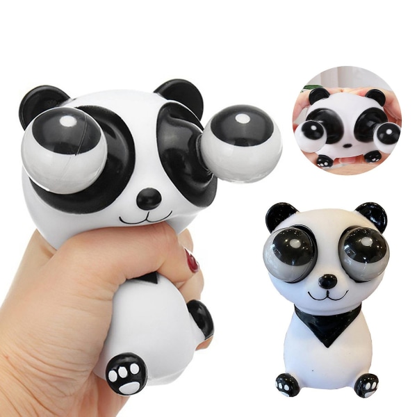 Popping Out Eyes Squeeze - Klämleksak - Fidget leksak - Panda Vit