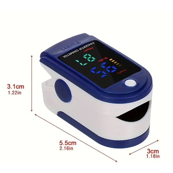 Oximeter / Pulsmåler med OLED-display Blue