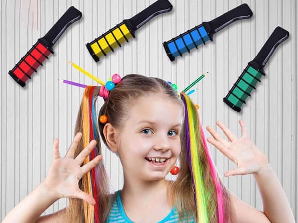 10-pack Chalk Comb / Hair Crayons - Midlertidig hårfarge Multicolor