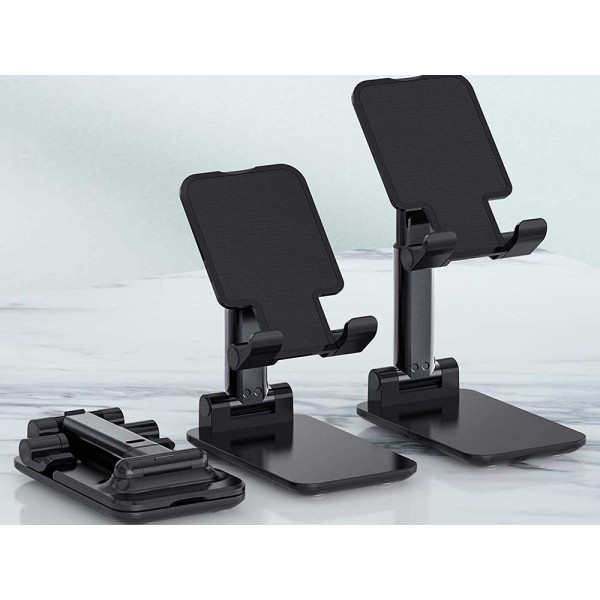 Telefonholder - iPad holder - Sammenfoldelig - Op til 10 tommer Black