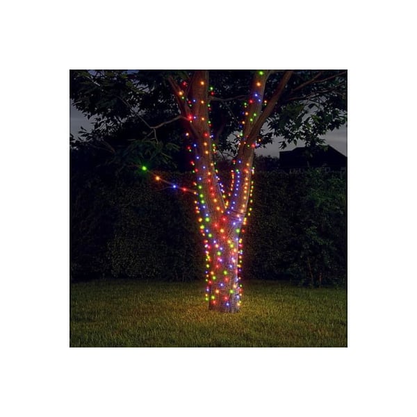 Lyssnor - Flerfarvet - 100 LED - 10 meter med blitz Multicolor