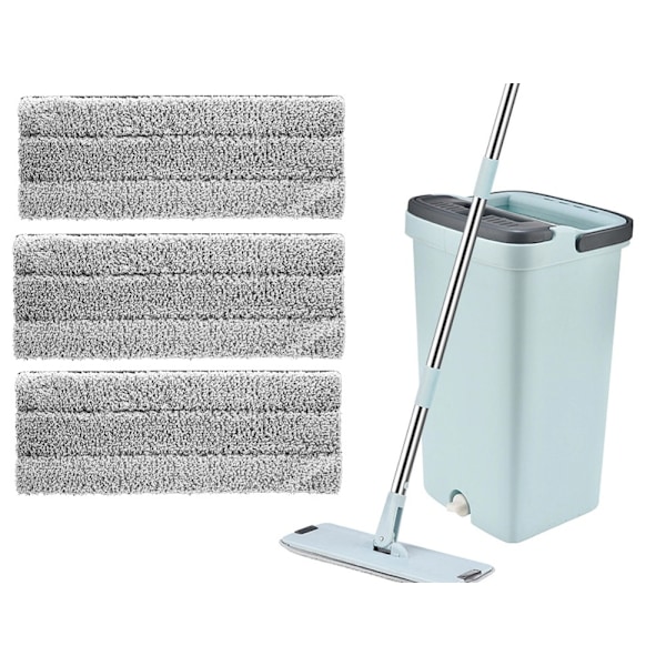 Plat Mopp med Vridningshink Multicolor