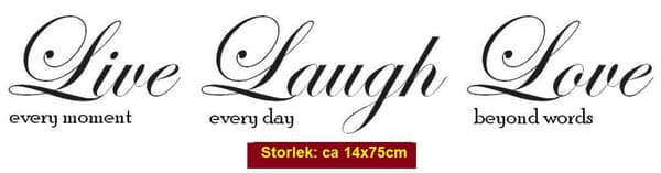 Väggdekor - Live, Laugh, Love