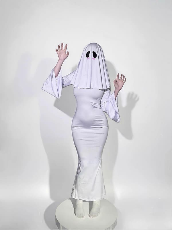 Halloween & Scenespil Hvid Spøgelse Cosplay Kjole til Kvinder White M
