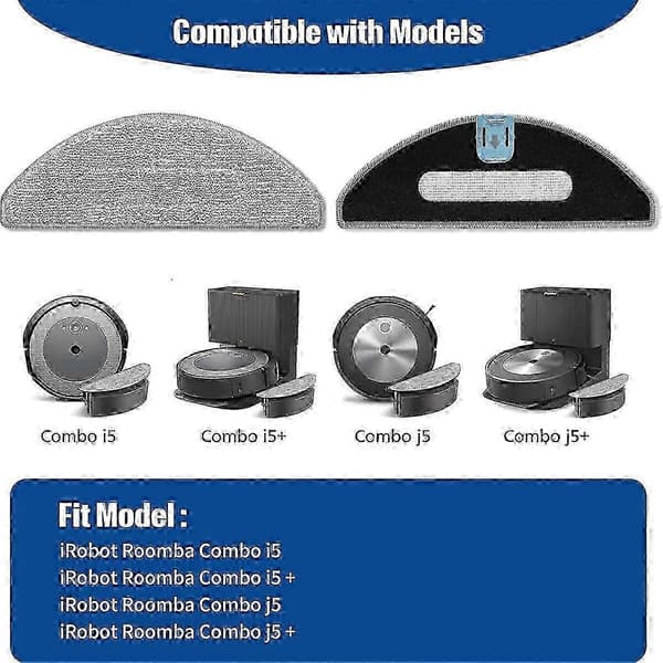 Til Combo i5/i5+/j5/j5+, 6 moppepuder + 6 væger