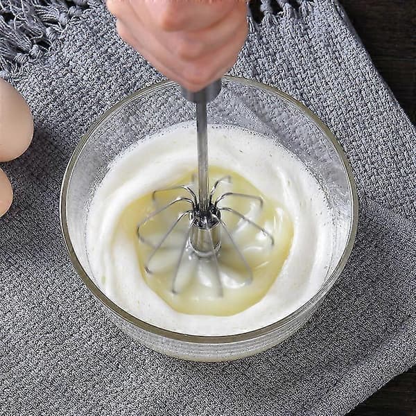 Eggvisp, eggvisp i rustfritt stål, håndtrykk eggvisp blender 1 stk