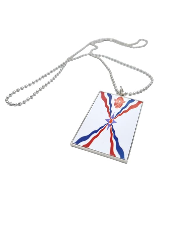 Assyrian flag necklace_Special Gift
